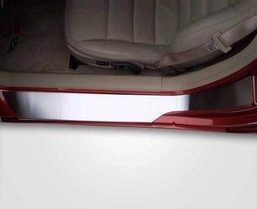 2005-2013 C6 Corvette - Outer Door Sills Plain No Ribs 2Pc | Brushed Stainless Steel