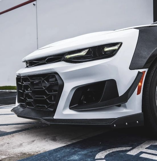 2019-2023 Chevy Camaro ZL1 1LE Track Package Front Bumper Conversion 13pcs Flat BLK Non RS Headlights