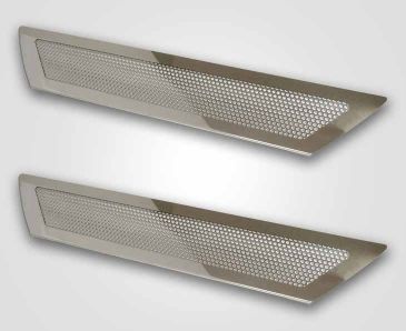 2005-2013 C6 Corvette - Perforated Style Outer Door Sills 2Pc | Stainless Steel