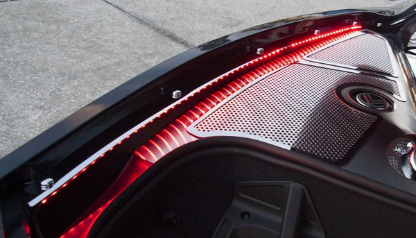 2020+ C8 Corvette Coupe - Illuminated Fender Cap Covers 2Pc | Polished Finish, Choose LED Color