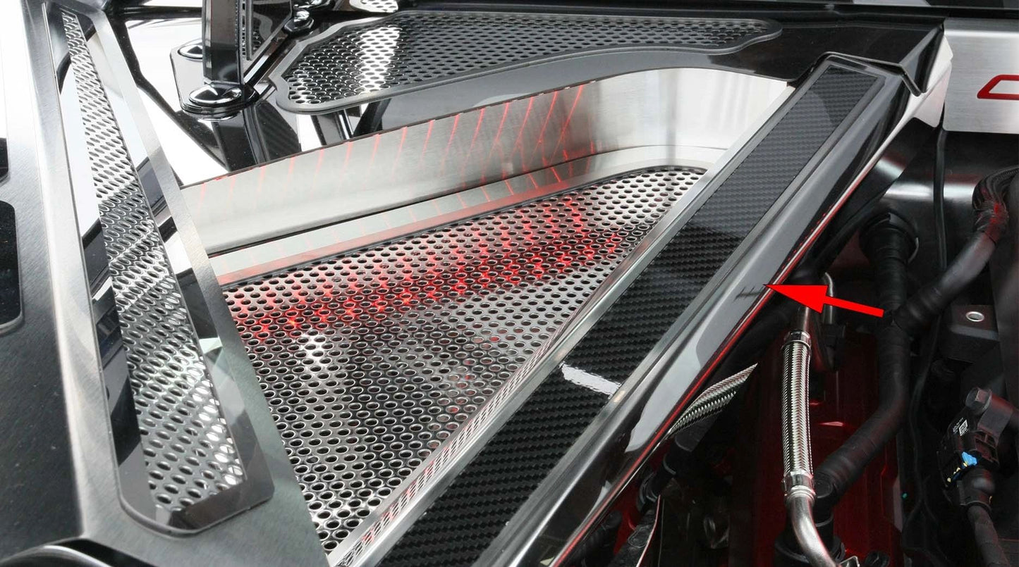 2020-2022 C8 Corvette Coupe - Rear Crossmember Covers w/Carbon Fiber Top Plate 2Pc | Choose Finish