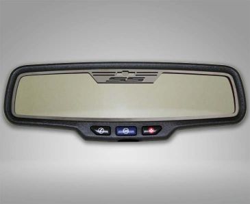 2010-2014 Camaro SS - Rear View Mirror Trim 'SS' Rectangle mirror w/sensor | Brushed Stainless Steel