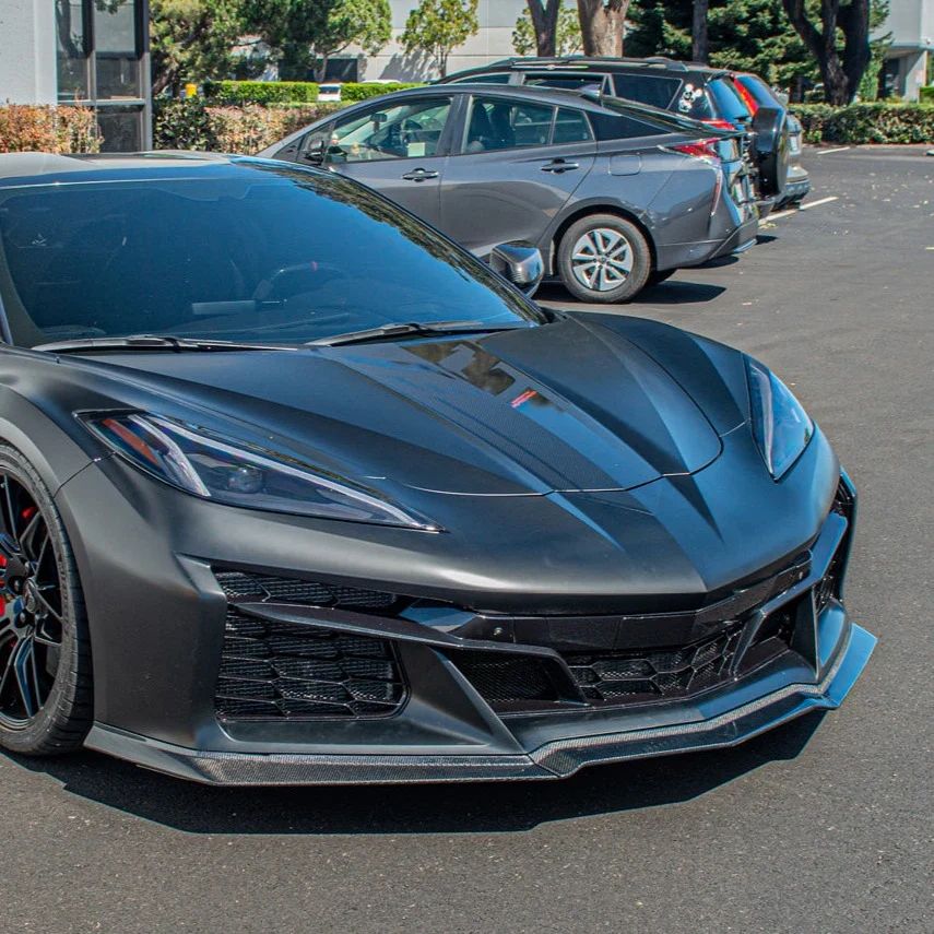 C8 Z06 Corvette Carbon Fiber 3 Piece Front Splitter