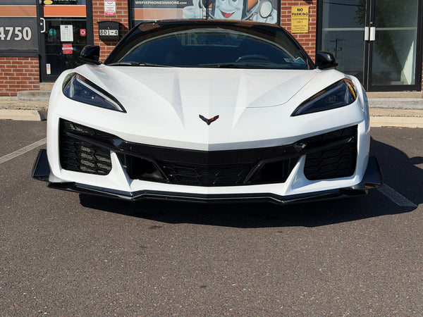 AGM C8 Corvette Z06 / ZR1 / ERay Z07 Front Splitter WITH Canards