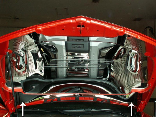 2010-2015 Camaro - Lower Hood Plate | Polished Stainless Steel