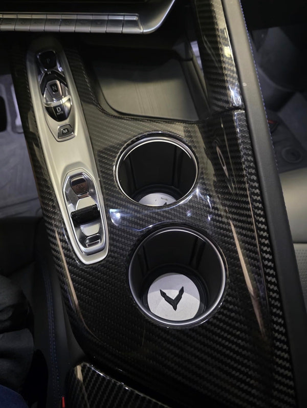 2026+ C8 Corvette Carbon Fiber Center Console Trim Cover Kit