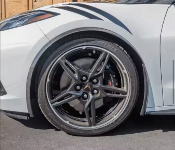 C7 Style Wheel Arches For C8 Corvette Carbon Fiber