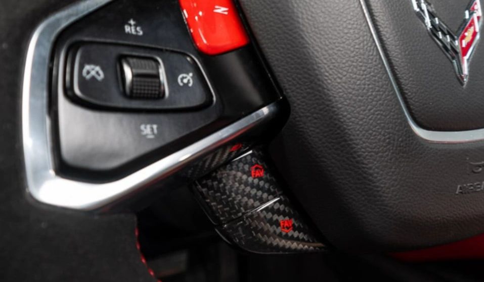 CFP Steering Wheel Carbon Fiber Volume Button Covers 4PC