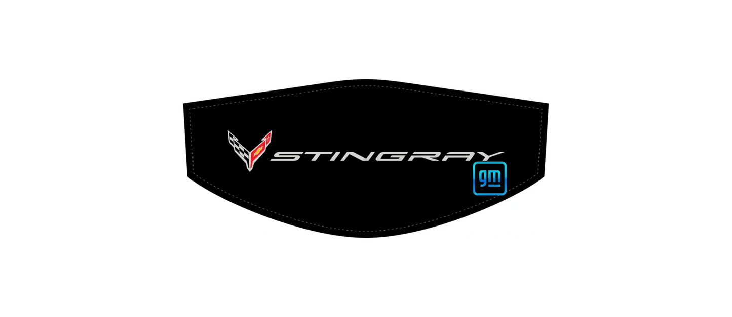 White Stingray Flags C8 Trunk Cover Convertible or Coupe