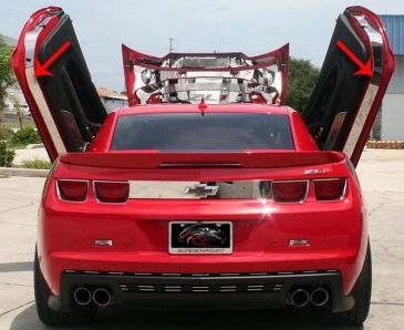 2010-2015 Camaro - Lambo Door Jamb Trim Kit | Polished Stainless Steel