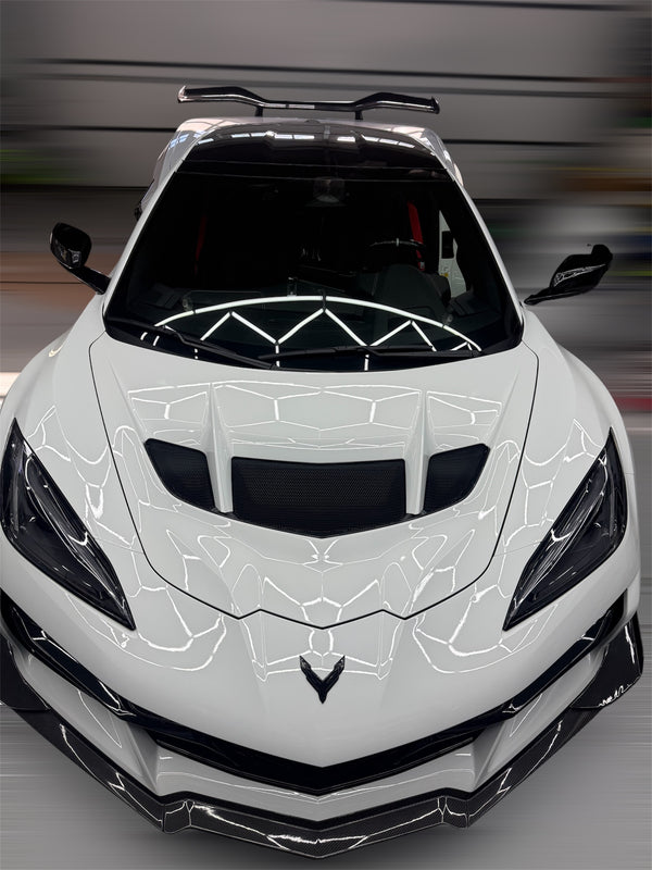 OEM Functional C8 ZR1 Hood With All Hardware and Ducts