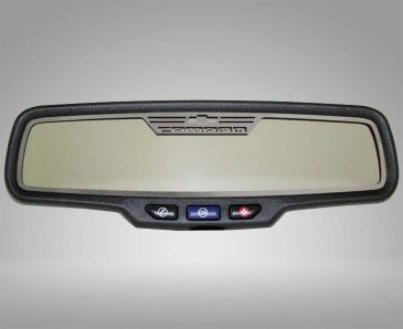 2012-2013 Camaro - Rear View Mirror Trim 'CAMARO' Rectangle mirror | Brushed Stainless