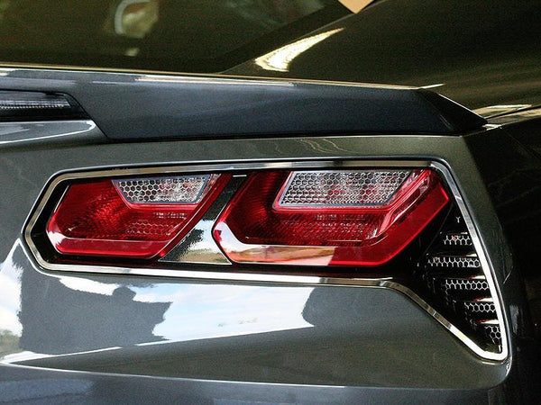 2014-2019 C7/Z06/Grand Sport Corvette - Matrix Series Back-Up Light Grilles 4Pc | Aluminum/Stainless