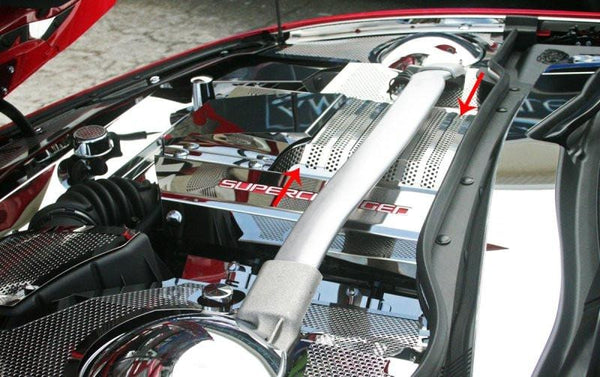 2012-2015 Camaro ZL1 - Supercharger Perforated Plenum Cover | Polished Stainless Steel