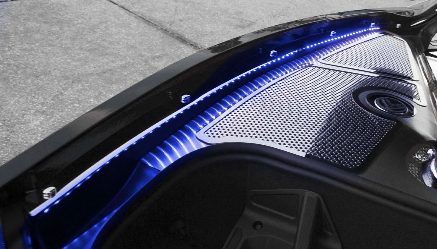 2020-2022 C8 Corvette Coupe - Illuminated Fender Cap Covers 2Pc | Polished Finish, Choose LED Color