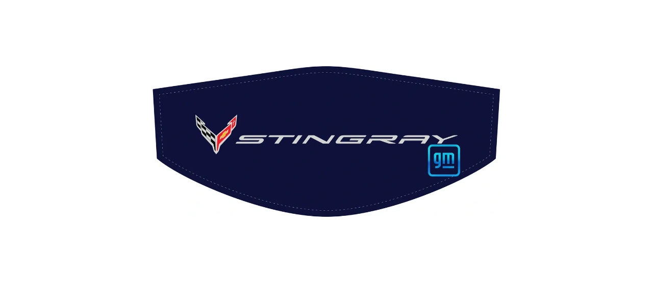 White Stingray Flags C8 Trunk Cover Convertible or Coupe