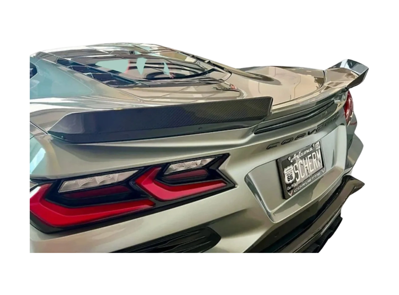 AGM C8 Z06 Visible Carbon Spoiler Wicker Extensions