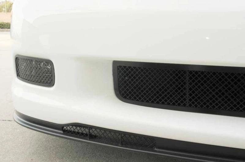 2006-2013 Z06/GS/ZR1 Corvette - Air Dam Grilles | Blakk Stealth Stainless Laser Mesh