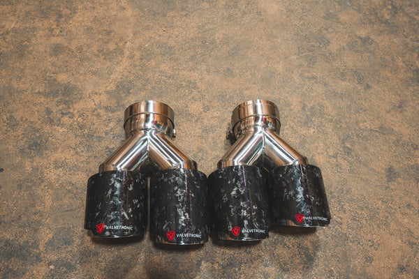 Valvetronic Designs Single to Dual Outlet Staggered Tips