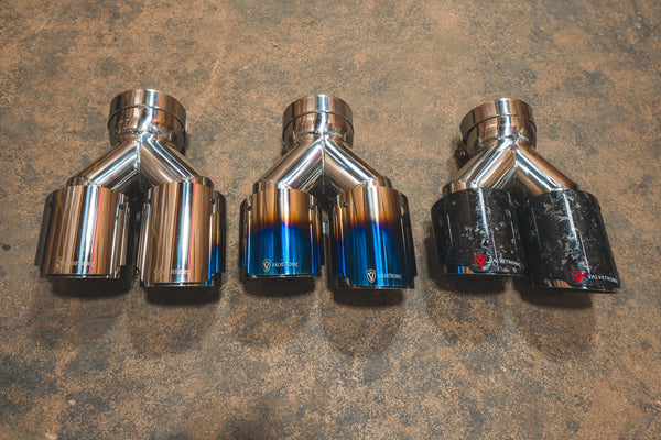 Valvetronic Designs Single to Dual Outlet Staggered Tips