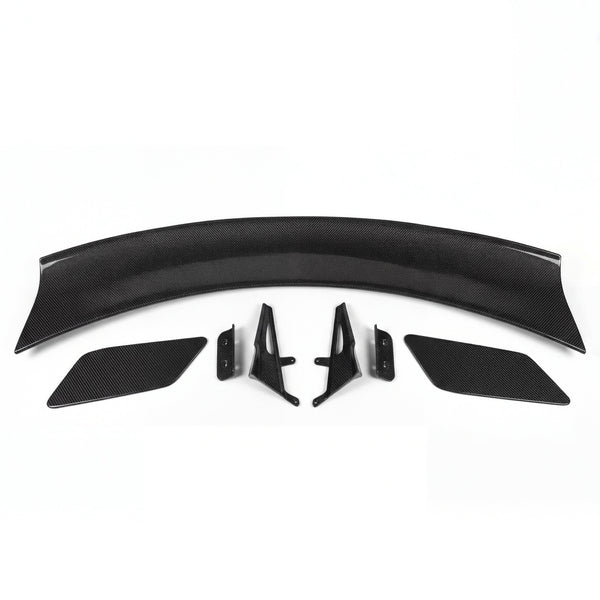 2024–2026 Mustang S650 Heritage SC™ V-Shaped Dry Gloss Carbon Fiber Rear Wing W/ Ducktail-Style Decklid