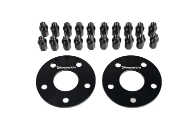 C8 Corvette Widebody 7MM Hub Centric Front in Wheel Spacers With Extended Titanium Lug Nuts