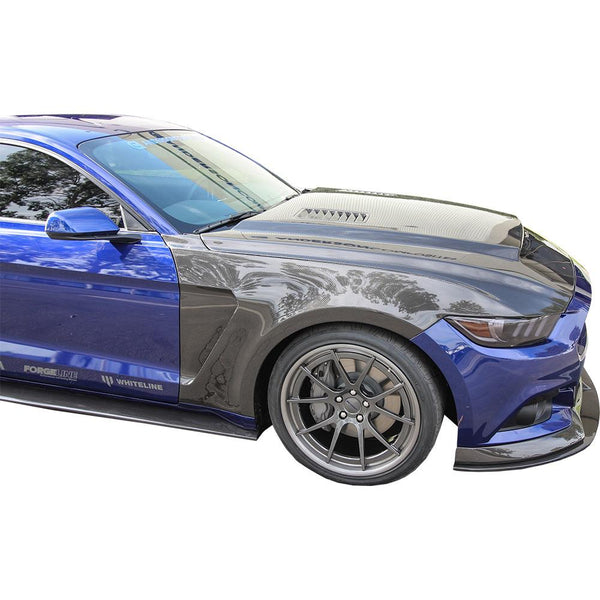 2015-2017 Mustang GT350 Style Carbon Fiber Front Fenders (Pair)