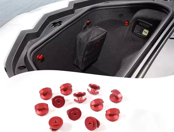 2020-2027 Chevrolet Corvette C8 Aluminum Alloy Car Rear Trunk Hook Back Trunk Cargo Net Car Replacement Accessories