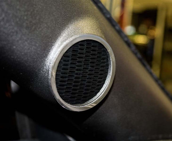 2015-2020 MUSTANG - TWEETER SPEAKER TRIM KIT 2PC | POLISHED STAINLESS STEEL