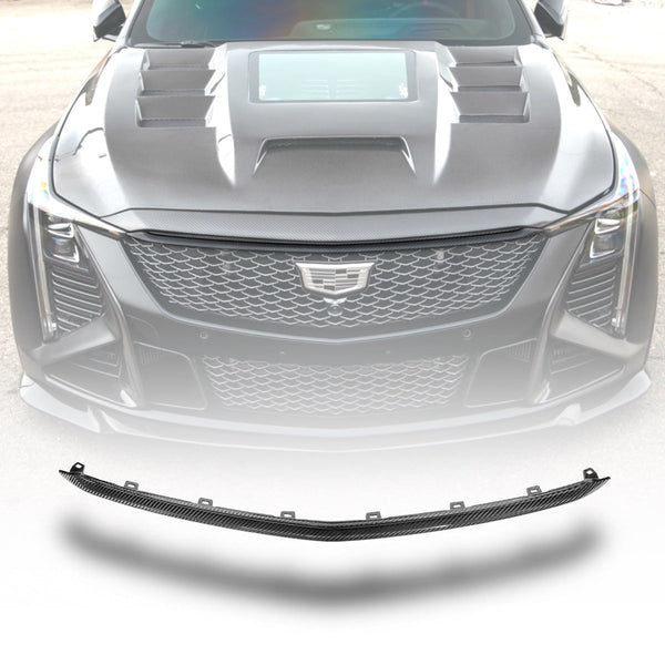 2025-2026 Cadillac CT5-V Blackwing Upper Grille Trim Pre Preg Gloss Carbon Fiber Replacement