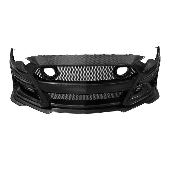 2018-2023 Ford Mustang GT500/Mach1 Combo Double Sided Full Carbon Fiber Track Package Front Bumper Conversion