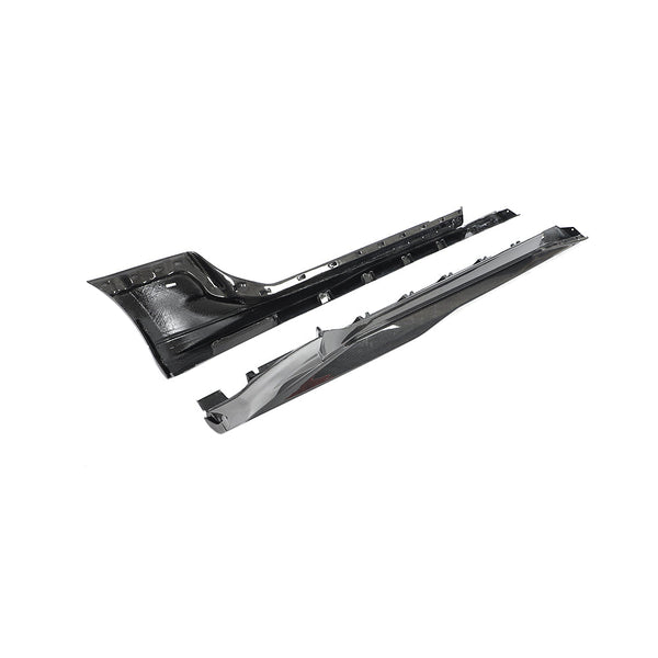 2016-2025 Chevy Camaro SS/RS ZL1 Style Side Skirt Rocker 1pc Gloss Carbon Fiber (PAIR)