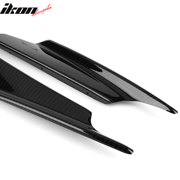 Universal Fit 36CM 2PC Front Bumper Lip Canards Carbon Fiber Print