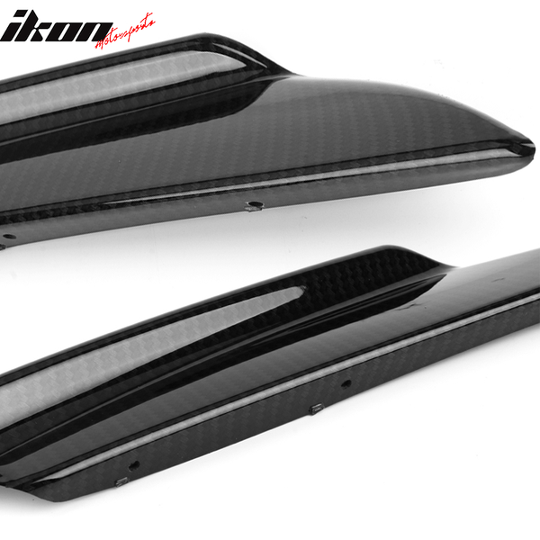 Universal Fit 36CM 2PC Front Bumper Lip Canards Carbon Fiber Print