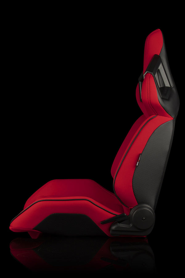 Universal BRAUM ALPHA-X SERIES RACING SEATS (RED CLOTH) – PAIR