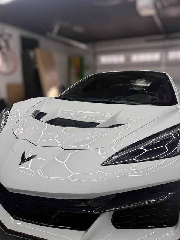 OEM Functional C8 ZR1 Hood With All Hardware and Ducts