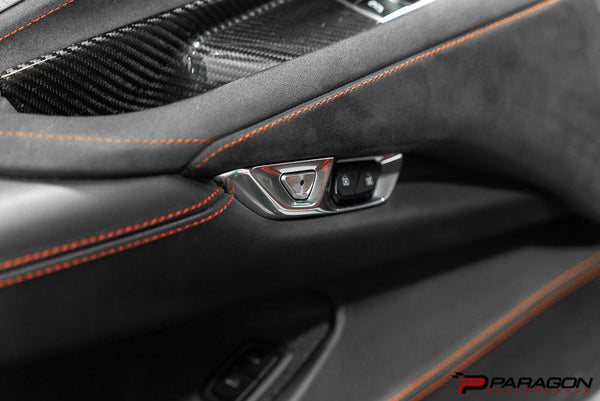 CCS C8 Corvette Carbon Fiber Lock Trim Overlay