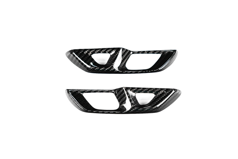 C8 Corvette Carbon Fiber Lock Trim Overlay - Black or Red