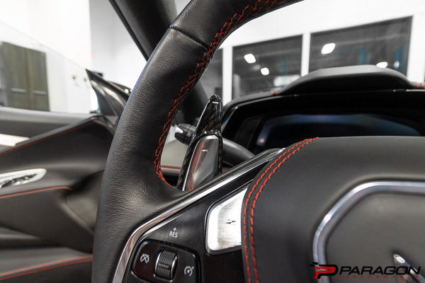 CCS C8 Corvette Carbon Fiber Paddle Shifter Extenders