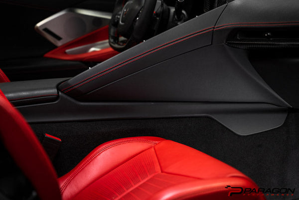 CCS C8 Corvette Carbon Fiber Lower Center Console Trim Overlays