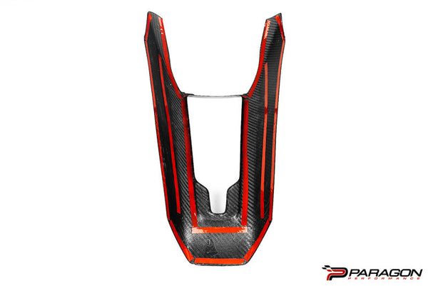 CCS C8 Corvette Red Carbon Fiber Rear Waterfall Overlay