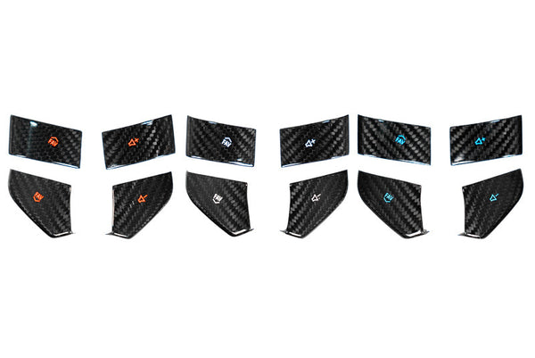 CCS Steering Wheel Carbon Fiber Button Covers 4PC  - C8 Corvette
