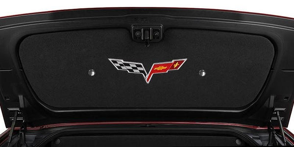2005-2013 C6 Corvette Convertible only - Trunk Lid Liner Fastener Cover Kit 2Pc | Chrome