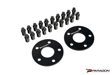 C8 Corvette Widebody 7MM Hub Centric Front in Wheel Spacers With Extended Titanium Lug Nuts