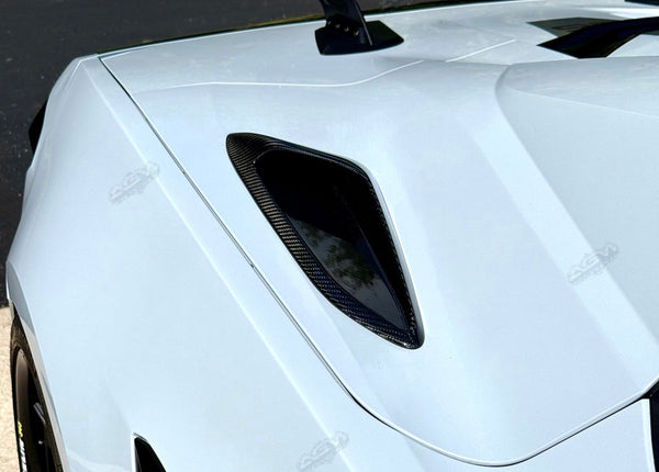 AGM C8 Corvette Carbon Fiber ZR1 Rear Hatch Scoops (ALL Models)