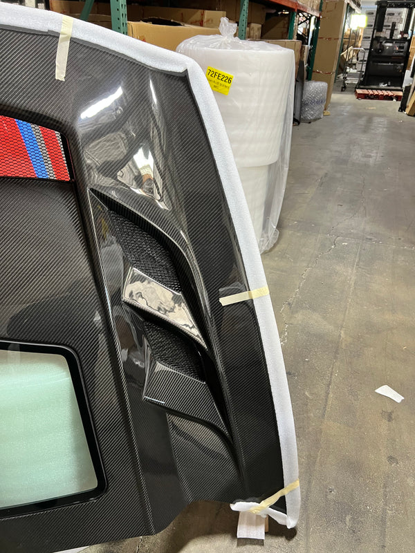 2014-2019 Corvette C7 Type-VS1 Double Sided Carbon fiber Vented Style Hood W/ Window For Stingray, Z51, Grand Sport, Z06