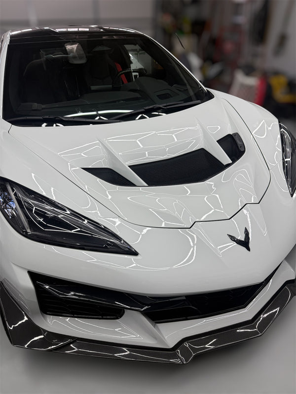 OEM Functional C8 ZR1 Hood With All Hardware and Ducts