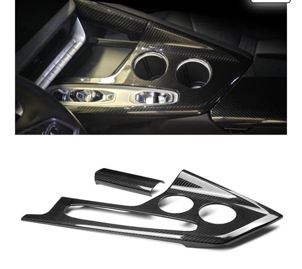 2026+ C8 Corvette Carbon Fiber Center Console Trim Cover Kit
