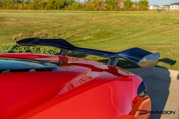 CCS Z07 High Wing Spoiler for C8 Wide Body - Carbon Fiber or Carbon Flash