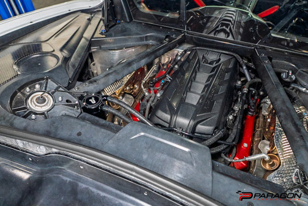 Paragon Performance C8 Corvette Oil Catch Can - Coupe with PTR manifold only